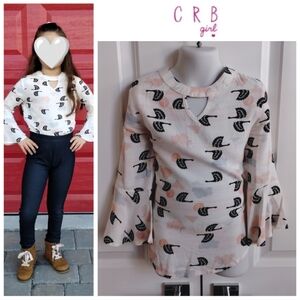 Bird Bell Sleeve Blouse